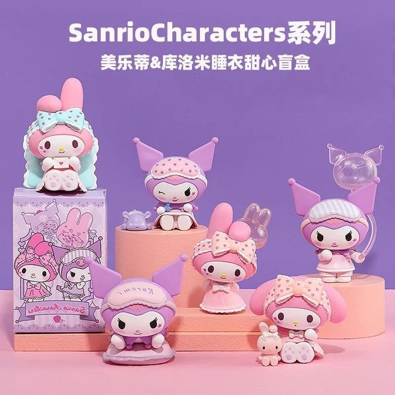 ของแท้ ใหม่ MINISO MINISO Sanrio Melody Clow M Blind Box Pyjamas Sweetheart Party Gift