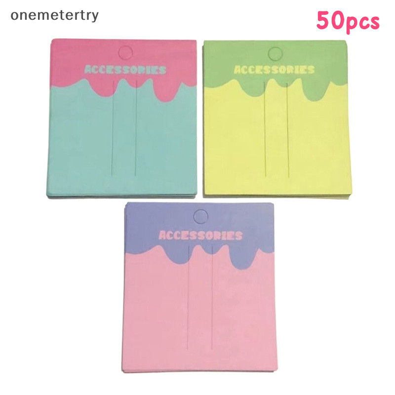 Onem 50 ชิ้นสี Hangable กิ๊บติดผมกระดาษการ์ด Hairpin แท็ก DIY จอแสดงผลกระดาษแข็งอุปกรณ์เสริมผมบรรจุภัณฑ์การ์ดแท็ก n