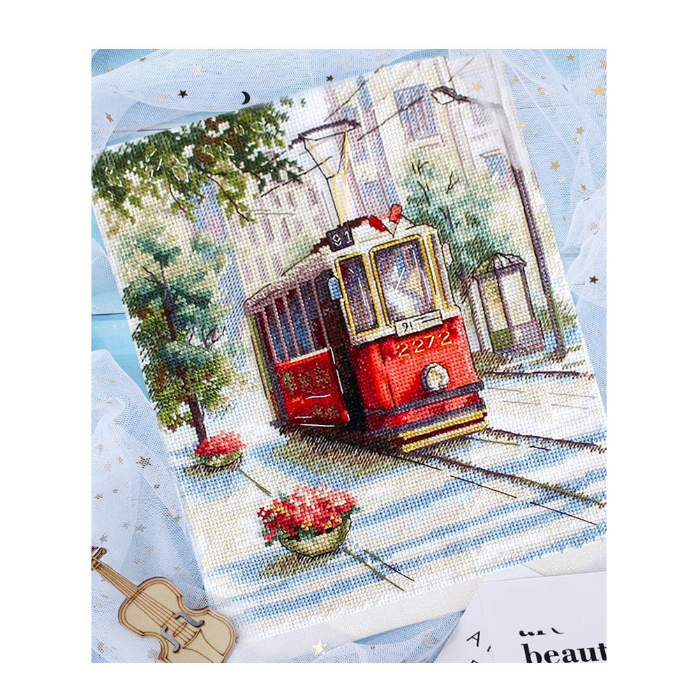 Paris Street 11ct ไม่มีเย็บปักถักร้อยเต็มรูปแบบเรียบง่ายทันสมัยปักครอสติสงานศิลปะตกแต่งผนัง 36x41 ซม.
