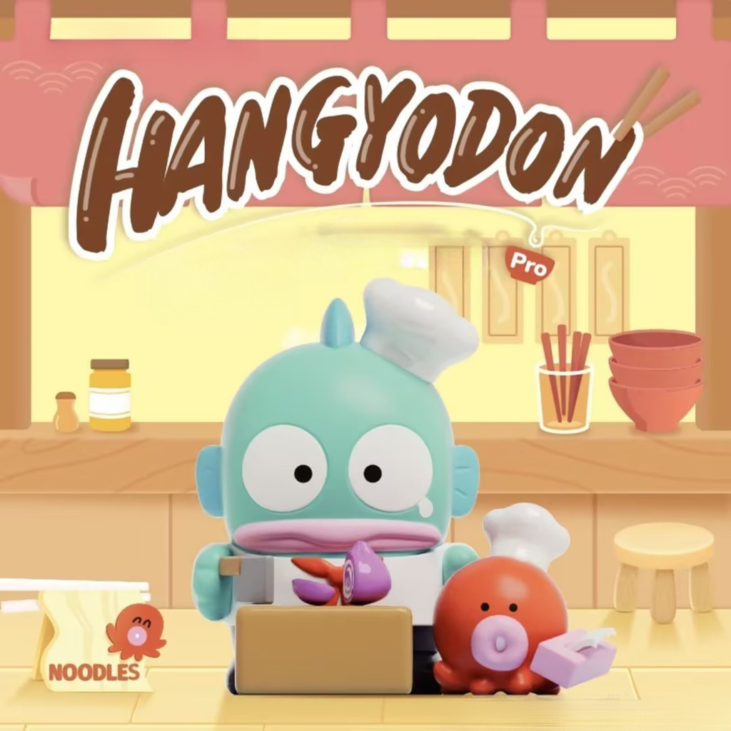 [ของแท้] Sanrio hangyodon Hanton Clownfish Flavour Ramen Shop Micro Box Decorative อินเทรนด์ Play Doll Gift
