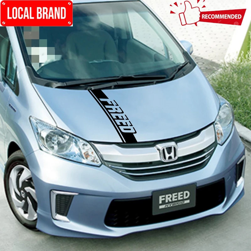 คาร์บอนไฟเบอร์กีฬาลายรถ Hood Bonnet สติกเกอร์สําหรับ Honda Freed Spike Racing จัดแต่งทรงผมเครื่องยนต