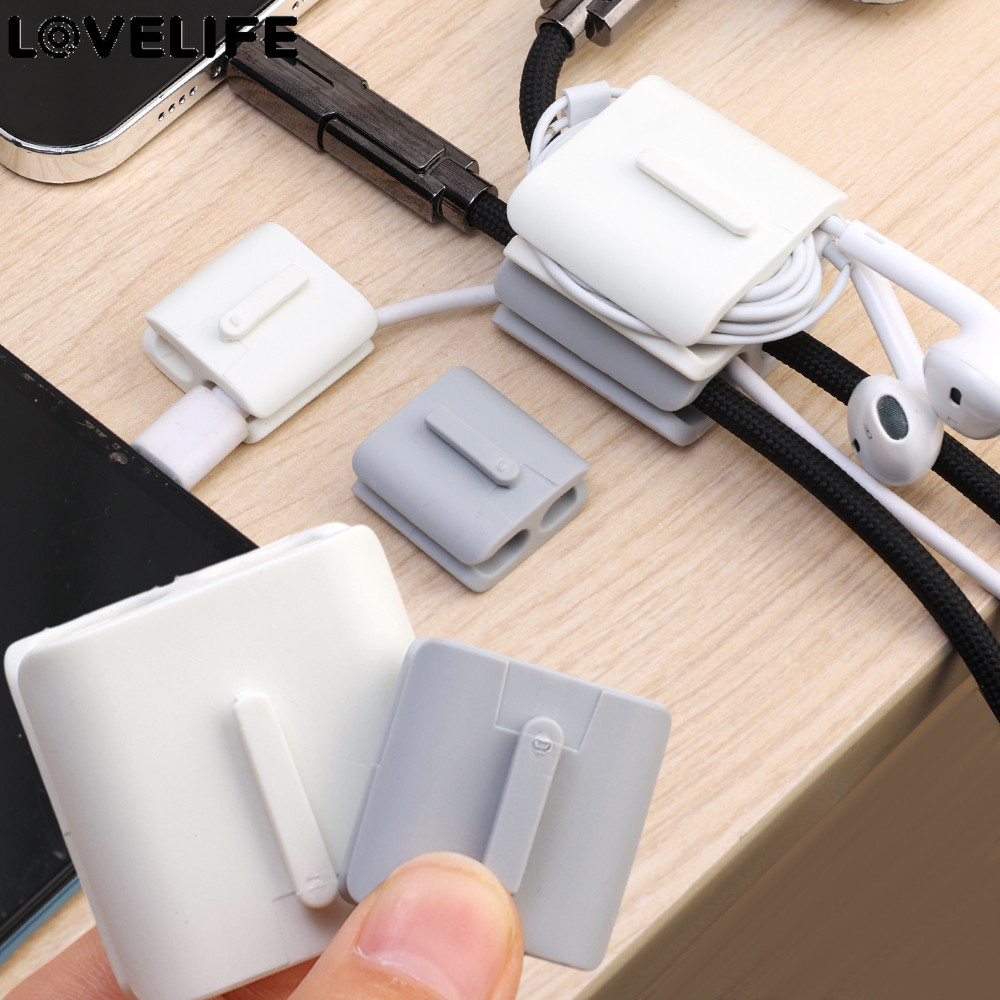 [ ที่โดดเด่น ] เครื่องม้วนสาย ยูเอสบี - ตัวยึดสายไฟ - ขั้วต่อสายไฟคงที่ - เครื่องมือจัดการสาย - โต๊ะเรียบร้อยออแกไนเซอร์ - สําหรับสายหูฟังสายข้อ