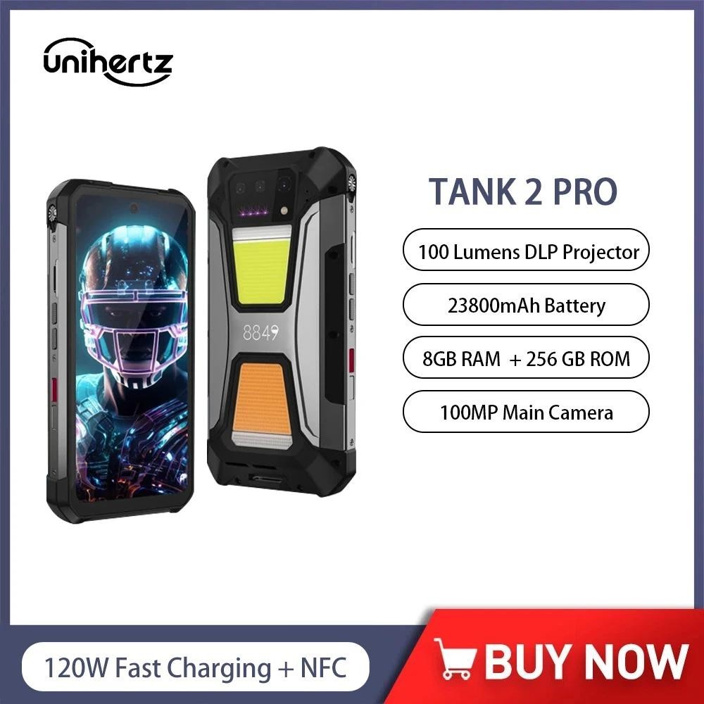 Unihertz Tank 2 PRO 8849 โทรศัพท์ที่ทนทาน 6.79 นิ้วพร้อมโปรเจคเตอร์ 23800mAh 12GB + 512GB 64MP Night