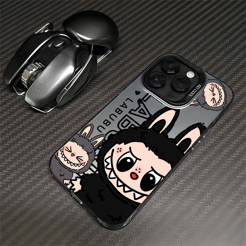Hard IMD สําหรับ iphone 11 pro max 15 14 13 12 7 8 Plus X XR XSMax การ์ตูนมอนสเตอร์เลนส์กรอบกันกระแทก