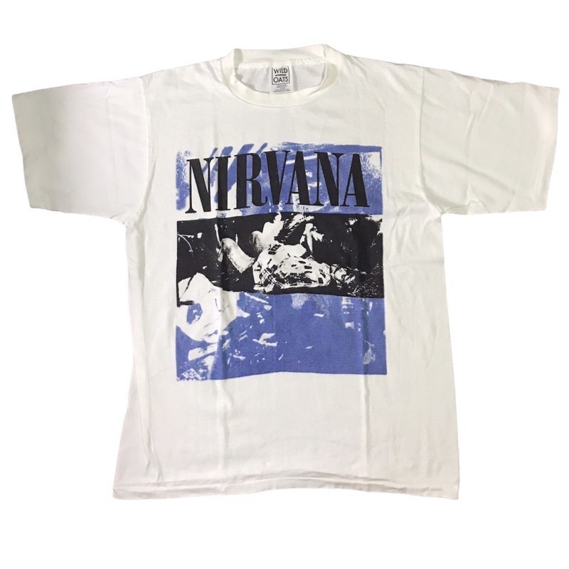 เสื้อยืดสไตล์ใหม่  NIRVANA’ 90’ ผ้าฝ้ายพิมพ์ลาย T-SHIRT