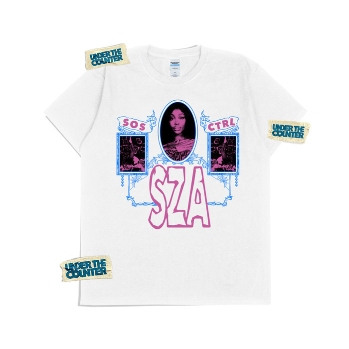 👕👕SZA shirt ใหม่ SZA Bootleg T-Shirt (White/Black) - Hitam, SUnisex