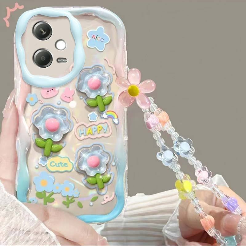 Xiaomi redmi note12 note12s note 12 pro speed note12 pro plus note12 turbo note13 note 13 pro note 13 pro plus 4g 5g เคสโทรศัพท์สุภาพสตรีสไตล์กันกระแทกกันกระแทกพร้อมสร้อยข้อมือซิลิโคนล้อมรอบอย่างเต็มที่ป้องกันกรณี