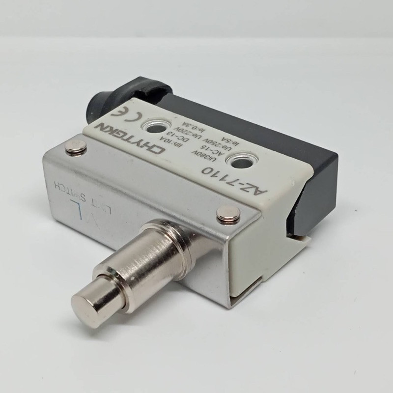 AZ-7110   ลิมิตสวิทซ์ (Limit Switch) ไมโครสวิต สวิตกดติดปล่อยดับ  ปุ่มกด ปุ่มเหล็ก ถ่ายจากงานจริง