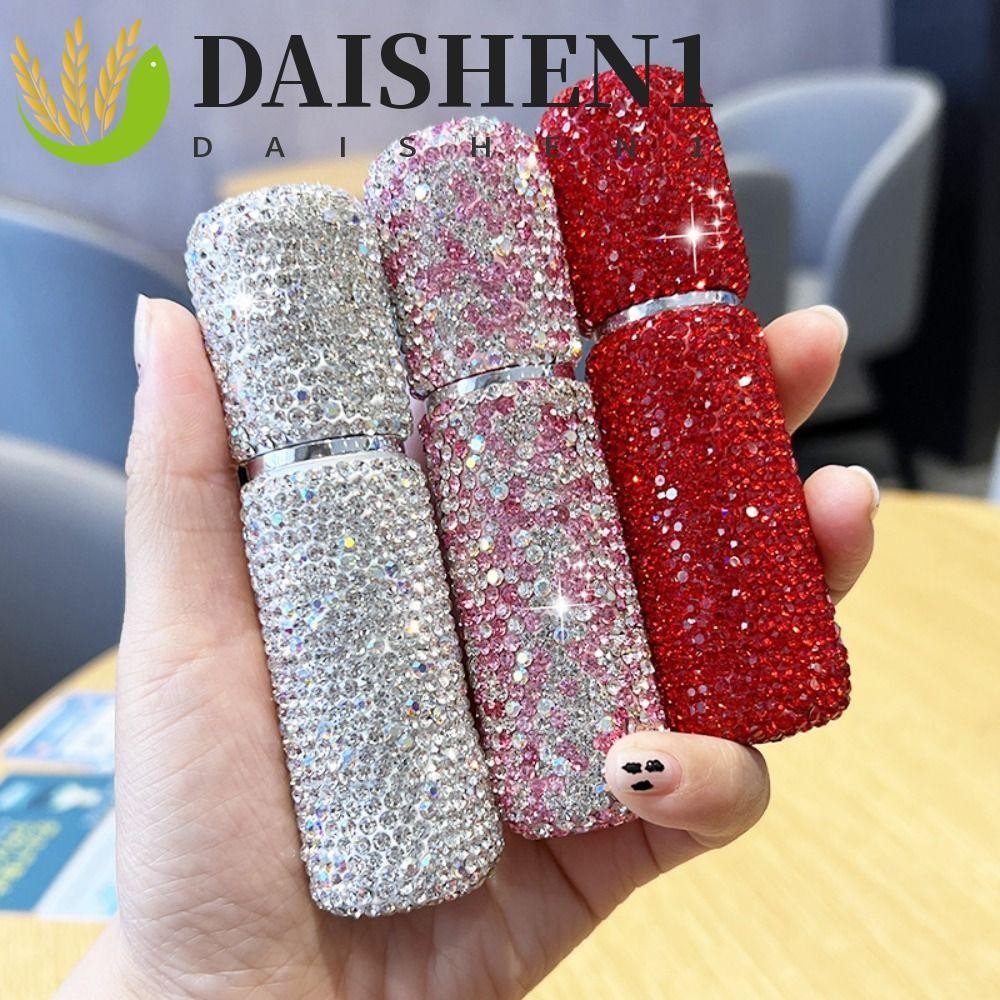 Daishen1 ขวดน ้ ําหอมประดับเพชร , 10ml ขวดสเปรย ์ รีฟิลขนาดเล ็ ก , อะโทมิเซอร ์ หรูหรากดปั ๊ มเงาผู ้ หญิง