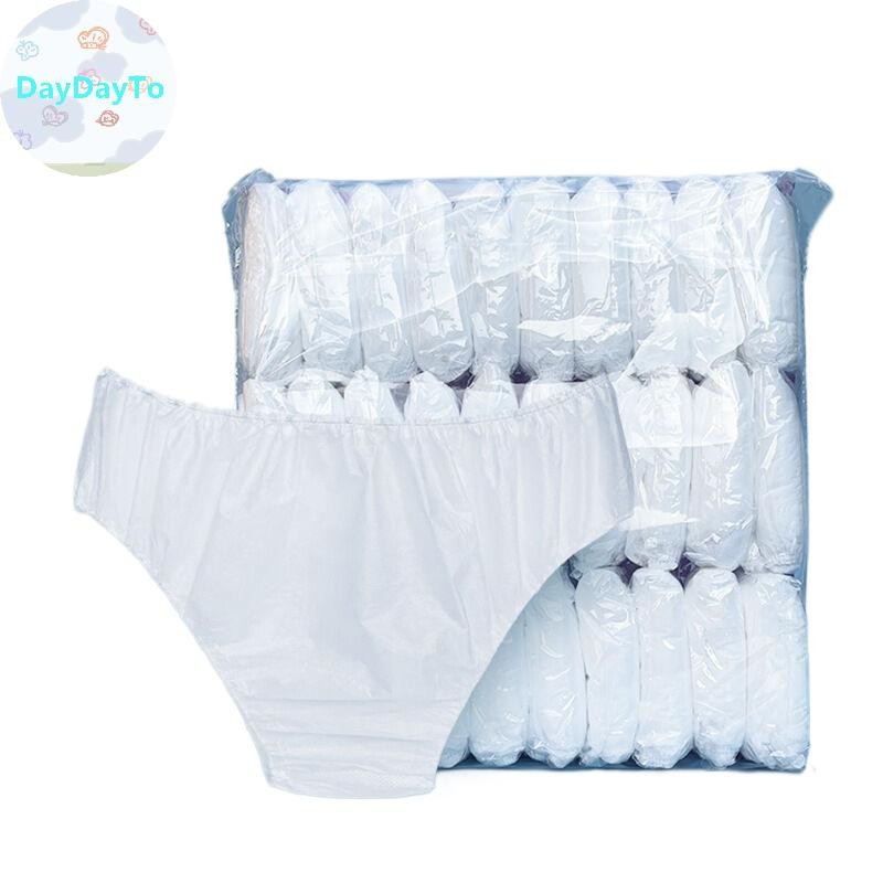 Daydayto 30 ชิ้นผ้าไม่ทอ Breathable กางเกงทิ้งสําหรับผู้หญิงผู้ชายธุรกิจการเดินทางสปาล้างฟรีกางเกงบุรุษชุดชั้นใน TH