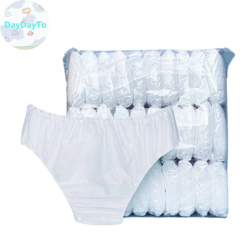 Daydayto 30 ชิ้นผ้าไม่ทอ Breathable กางเกงทิ้งสําหรับผู้หญิงผู้ชายธุรกิจการเดินทางสปาล้างฟรีกางเกงบุรุษชุดชั้นใน TH