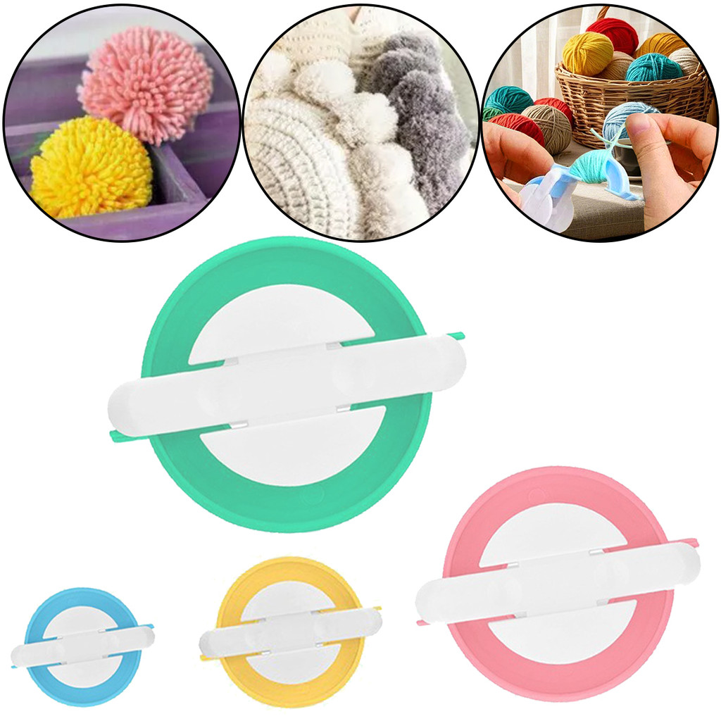 1 ชุด pom-pom Maker 4 ขนาด Pompom Maker, Fluff Ball Weaver เข็ม DIY Craft ถักขนสัตว์เครื่องมือ