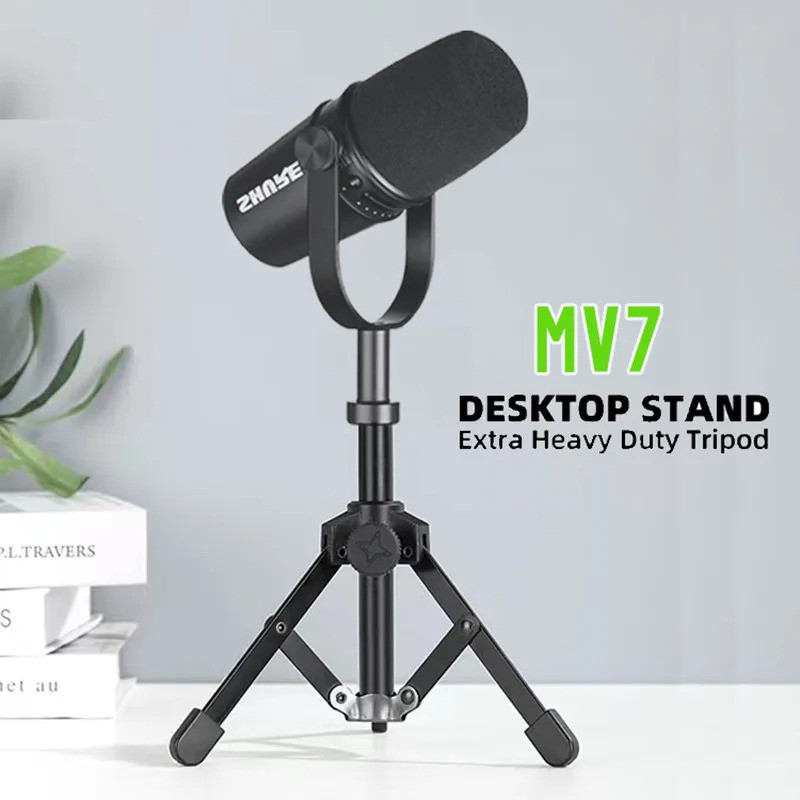 1pcs ไมโครโฟนขาตั้งโลหะขาตั้งกล้องสําหรับ MV7 MV7X Professional คอนเดนเซอร์ไมโครโฟน Home Karaoke Studio Recording