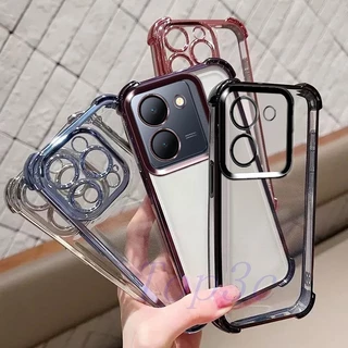 เคส Vivo Y36 5G Y27 5G เคสโทรศัพท์โปร่งใสป้องกันการตกสี่มุม SJDK