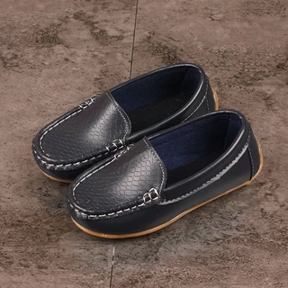 เด็กทารกจุดรองเท้าสีน้ําตาลสีดํา PU Soft-Soled รองเท้าเด็กวัยหัดเดินเด็ก Anti-Slip Breathable