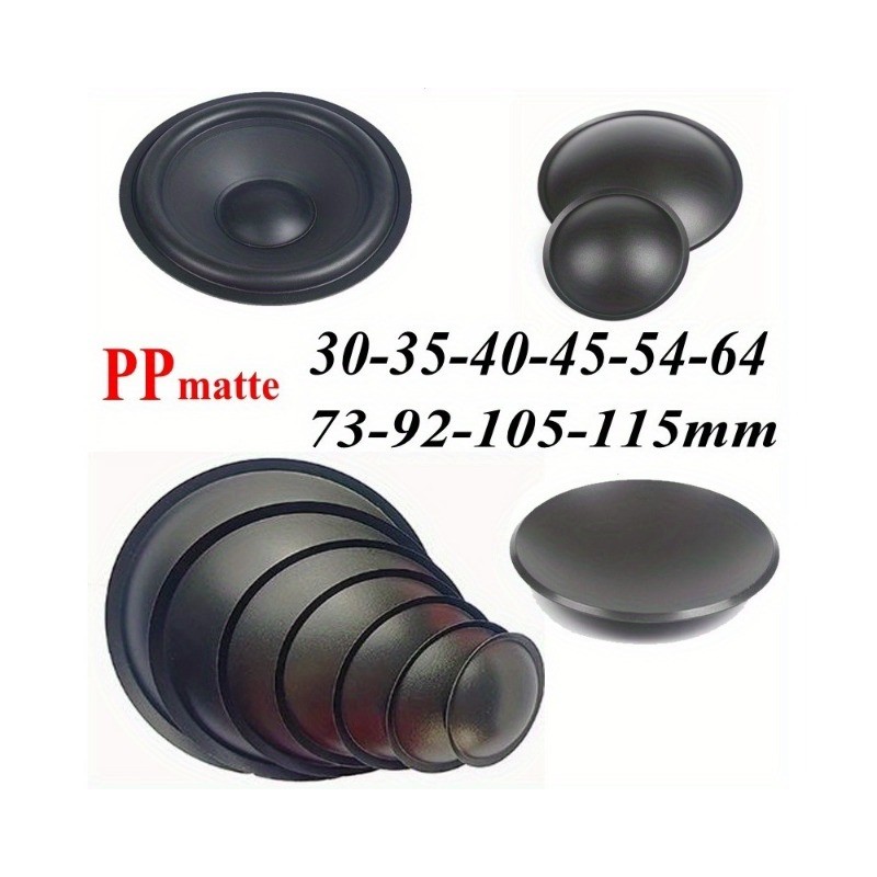 2 ชิ้น 30 มิลลิเมตร ~ 115 มิลลิเมตรลําโพงเสียงวูฟเฟอร์ลําโพงโดม PP ฝุ่นหมวกกรวยฝาครอบ