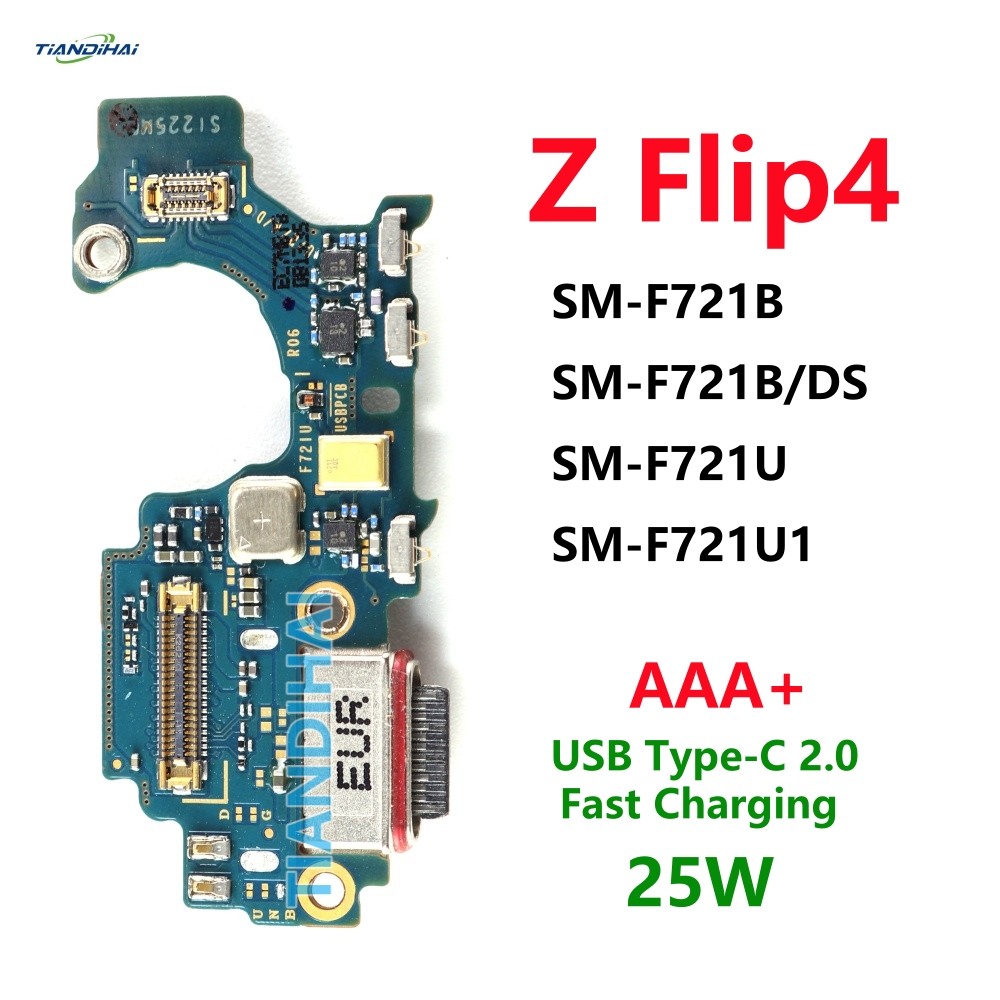 AAA + สําหรับ Samsung Galaxy Z Flip4 F721B F721U F721 USB ชาร์จพอร์ต Flex สาย Type C Charger Connect