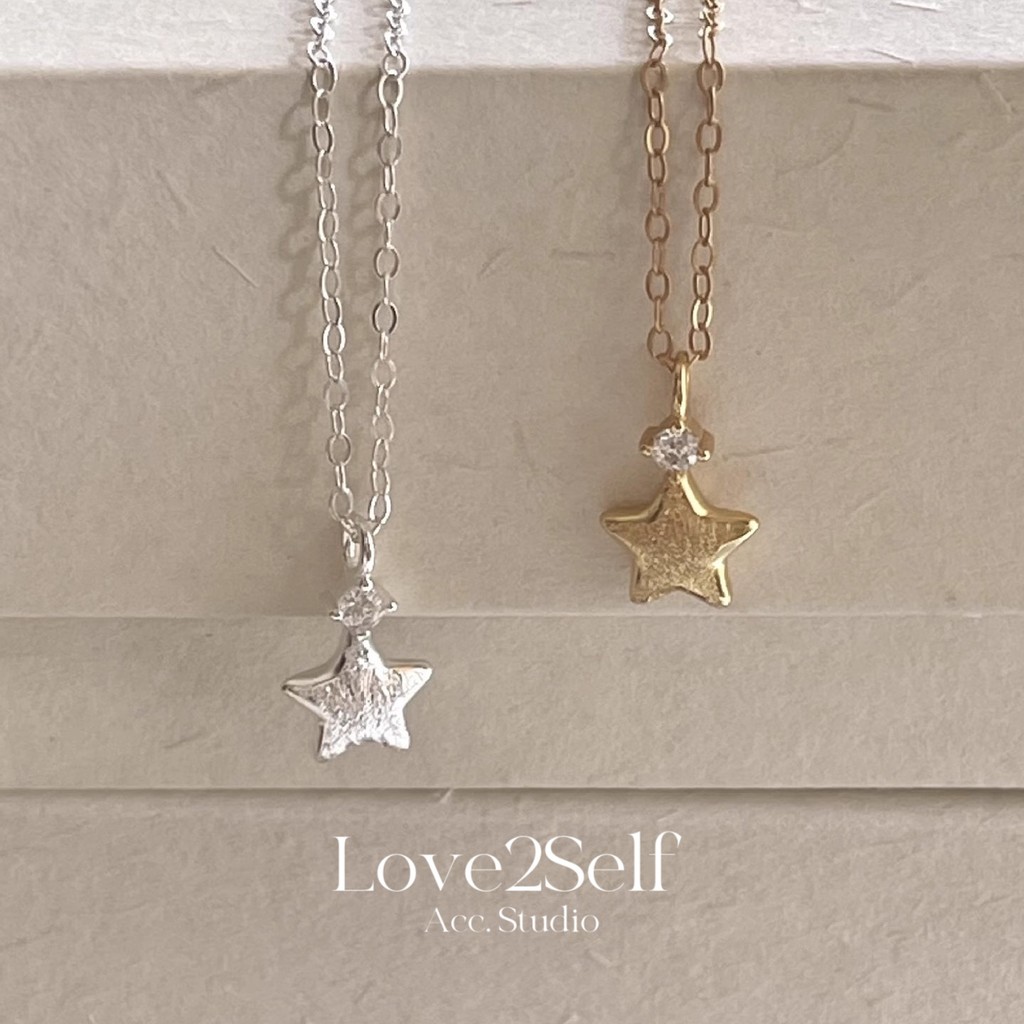 Love2Self X194 แฟชั่น Matte Zirconia Star จี้สร้อยคอสําหรับผู้หญิงสร้อยคอสาวที่น่าทึ่ง