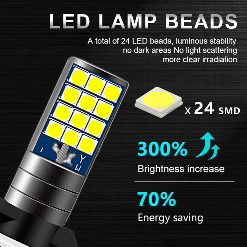 FYY 1 PC 800 8181 H3 ไฟหน้ารถหลอดไฟ LED โคมไฟพร้อมชิป LED 3030 หมอก High Beam DRL Light 12V 6500K สีขาวโคมไฟอัตโนมัติ ราคา ถูกที่สุด ดีลบีเคเค แกลเลอรีภาพที่ 3