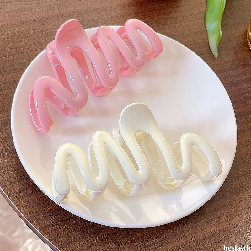 bessla.thAdvanced Sense Wave Hair Claw Clip กิ๊บติดผม Dopamine เครื่องประดับผมผู้หญิง