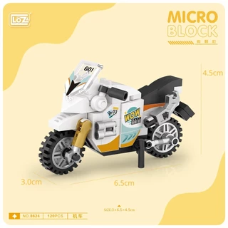 🚔รถจักรยานยนต์ ตัวต่อ👍โมเดลรถยนต์ รถจักรยานยนต์ รถตำรวจ DIY4.5cm ของขวัญ ของเด็ก ของเล่นเด็กผู้ชาย <FFtoys>