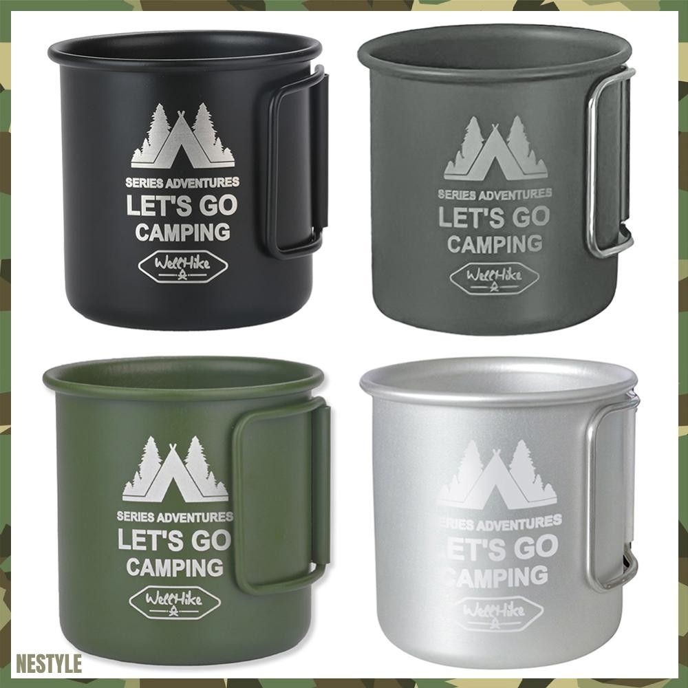จัดส่งจากกรุงเทพ 300ML Camping Mug อุปกรณ์ปิกนิกด้ามจับแบบพับได้สําหรับ Backpacking Hiking Travel [newstyle.th] - รูปที่ 4