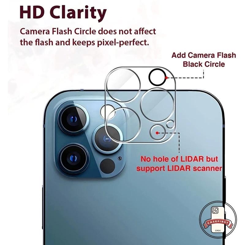 ตัวป้องกันเลนส์ 9H กระจกเทมเปอร์วงกลมกล้องปกป้องหน้าจอสำหรับ IPhone 11 16 15 13 12 14 Pro Max 15 14 16 Plus 13 12 Mini - รูปที่ 5