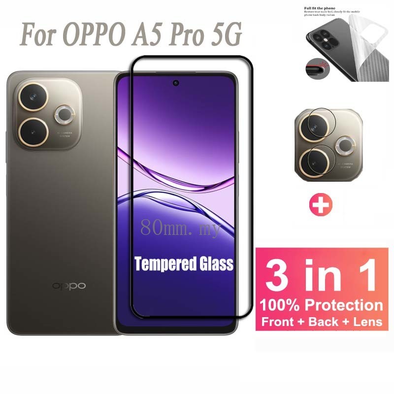 กันรอย ฟิล์ม OPPO A5 Pro A3 A2 Pro A3x A2x 5G 4G ฟิล์มกันรอยกระจกนิรภัย ฟิล์มกันรอยกล้องด้านหลัง