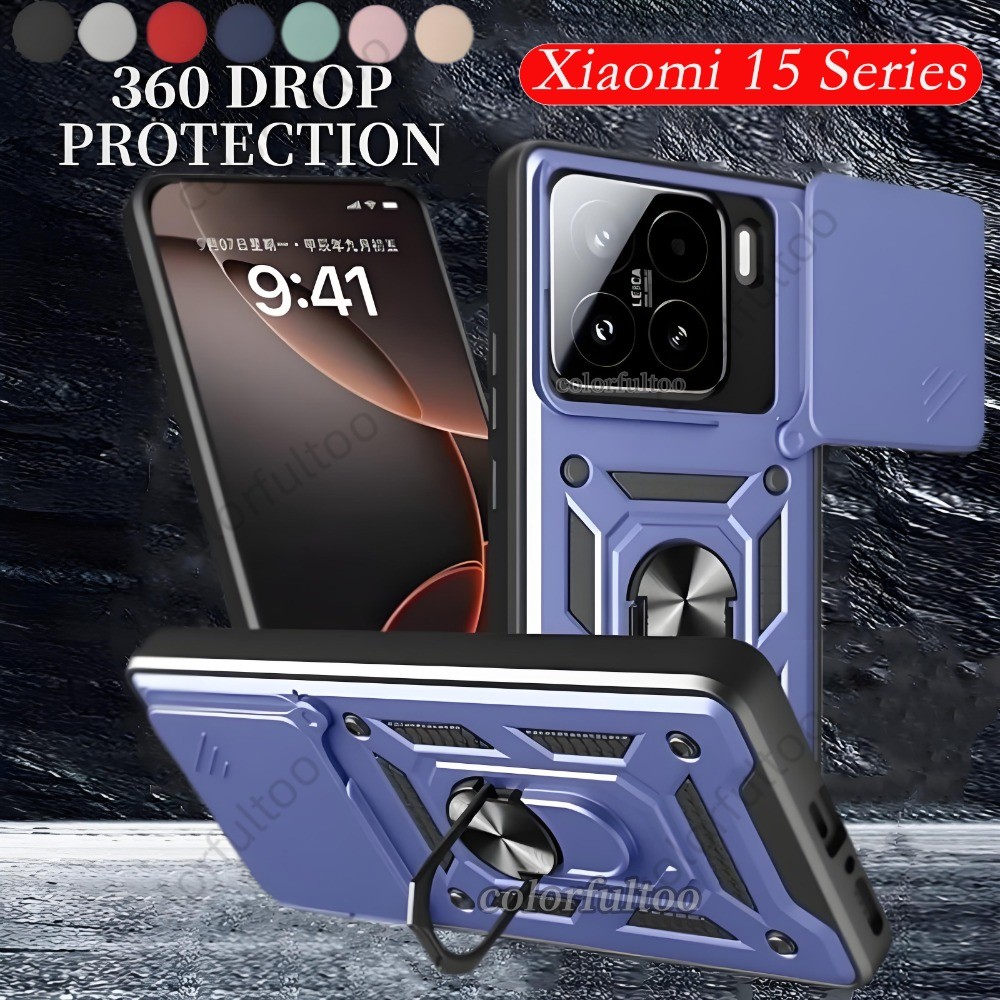 Xiaomi 15T ดึงสไลด์กล้องเลนส์ป้องกันกรณีสําหรับ Xiaomi 15T Pro 15Tpro 15Ultra Mi15T Xiomi15 5G เคสโท