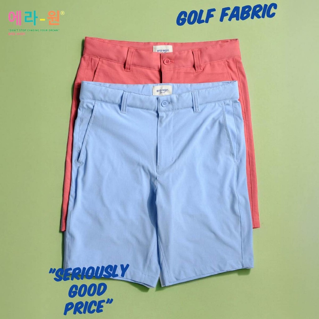 era-won กางเกงขาสั้น รุ่น Golf fabric แพค 2 ตัว  สี Sky - Pony