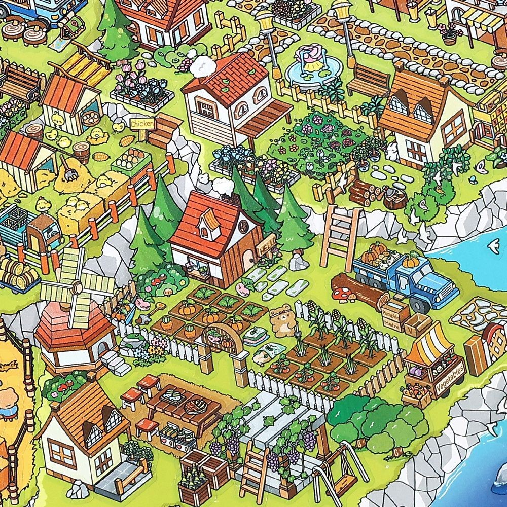 Mr.paper ขนาดใหญ่2.5D ภูมิทัศน์สติกเกอร์แพ็คเกาะเทศกาลดนตรี Dream Cafe ROCKET Barn Town ฉาก STACK สติกเกอร์ Creative DIY Decompression Healing สติกเกอร์ของขวัญนักเรียน - รูปที่ 2