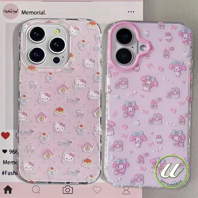แมวเหมียวน่ารักเมโลดี้สีชมพูกราฟิติเคส Samsung A05 A24 A50 A53 A25 A23 A05s A25 A15 A32 A34 A13 A02s A03 A54 A14 A12