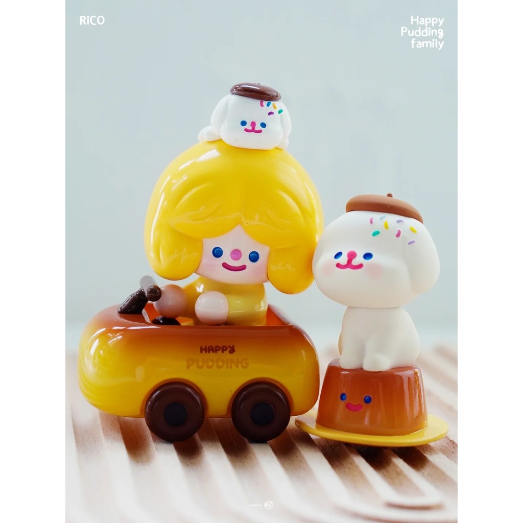 [FINDING UNICORN] ของแท้พร้อมสต็อก RICO Happy Pudding Rico Tuk-Shakeing Pudding Limitedลิฟท์รูปอินเทรนด์เล่น Healing Figureเดสก์ท็อปตกแต่งกล่องลึกลับของขวัญของเล่นตุ๊กตาศิลปะออกแบบงานฝีมือของสะสม