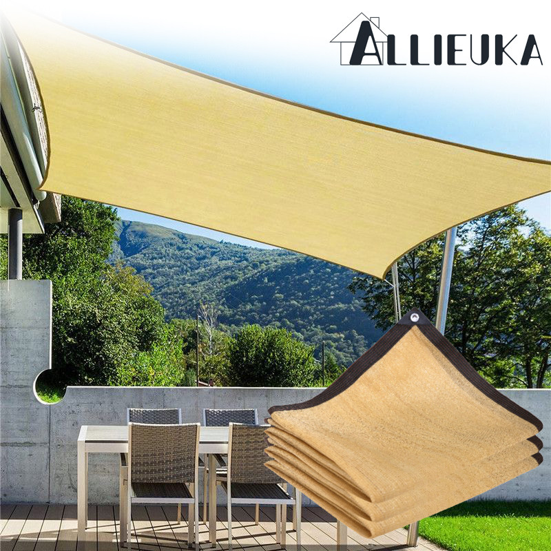 Allieuka สแลนกรองแสง แผ่นตาข่ายกันสาด ผ้าใบกันฝน อัตราการแรเงา 95% กันสาดมีให้เลือก ผ้าใบกันแดด