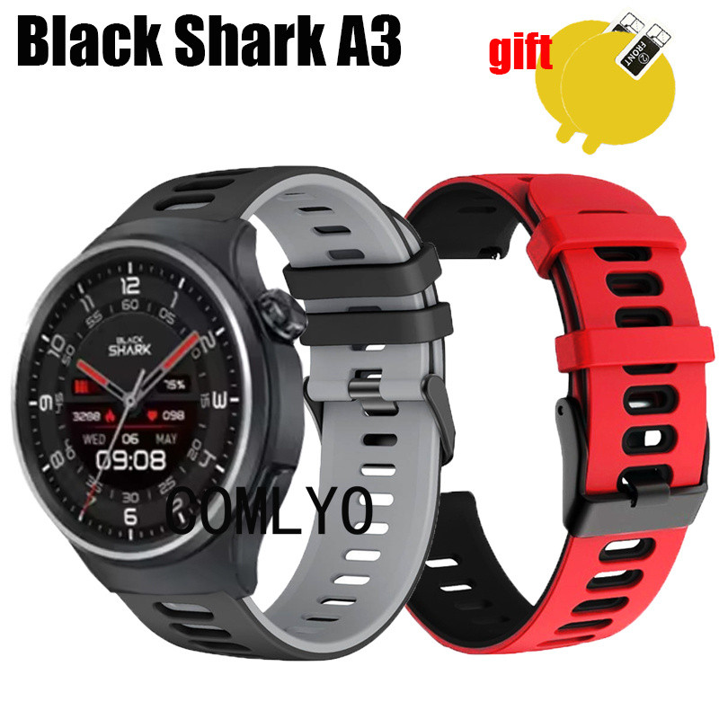 สําหรับ Black Shark A3 สายรัดสมาร์ทวอท์ชซิลิโคน Soft Band ผู้หญิงผู้ชายสายรัดข้อมือฟิล์มป้องกันหน้าจอ