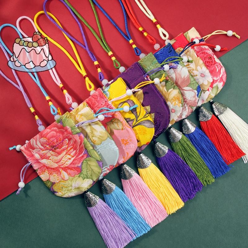 [Sep] สไตล์จีนผ้าไหมผ้าปักกระเป๋าเย็บปักถักร้อยซองผ้า Pouches sel จี้ Drawstring Bag สําหรับเครื่องประดับของขวัญกระเป๋า.