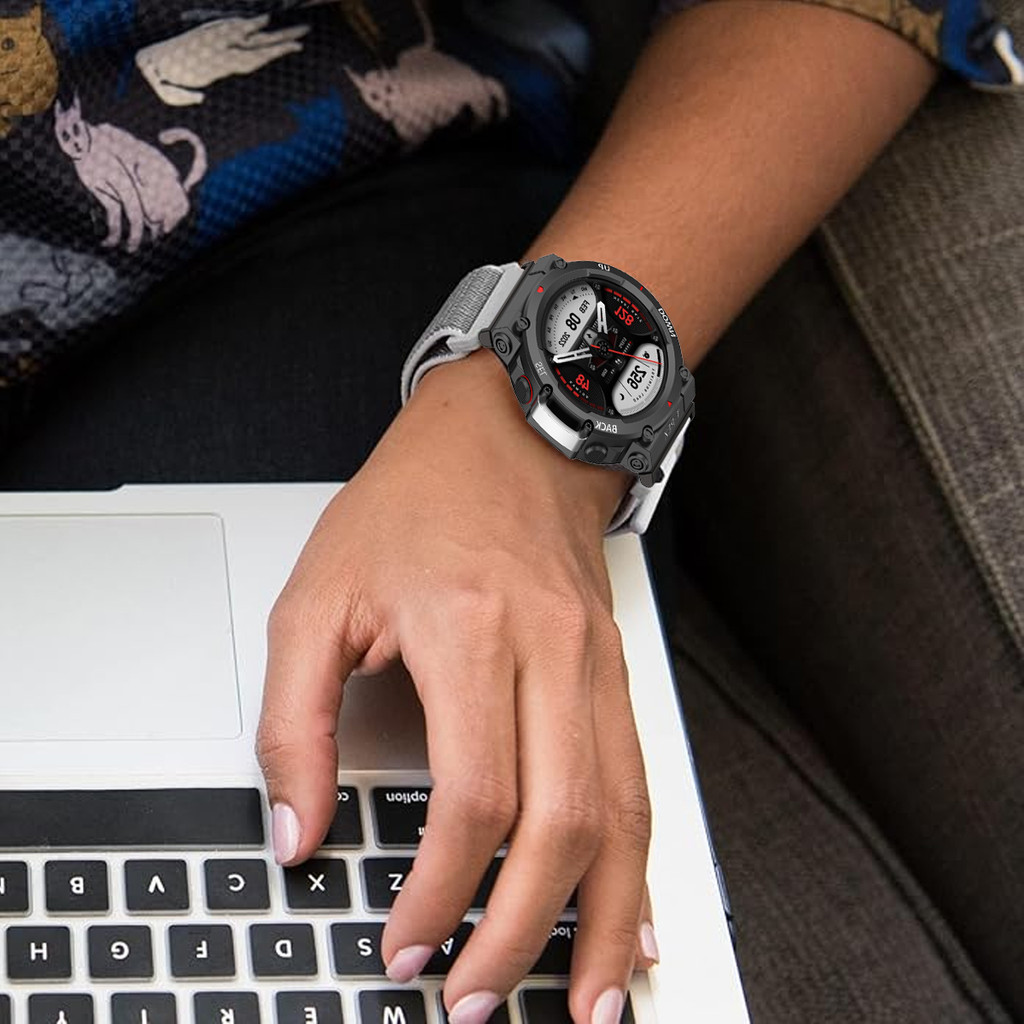 สายรัดไนลอนสําหรับ Huami Amazfit T-Rex 3/2 สมาร์ทวอท์ชผู้หญิงผู้ชายสร้อยข้อมือสําหรับ Amazfit T-Rex/T-Rex Pro สายรัดข้อมือ Correa ราคา ถูกที่สุด ดีลบีเคเค แกลเลอรีภาพที่ 6