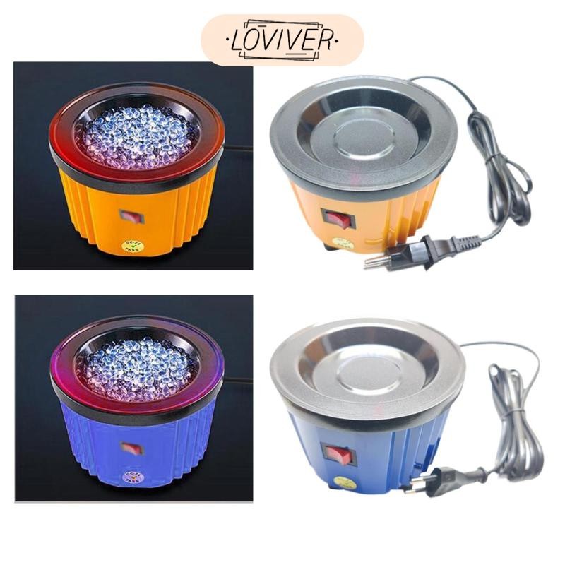 LOVIVER หม้อกาวร้อน 100W AntiSlip หม้อละลายไฟฟ้าทนทาน EU Plug Adapter สําหรับผู้ที่ชื่นชอบ DIY โครงการเคาน์เตอร์ Home