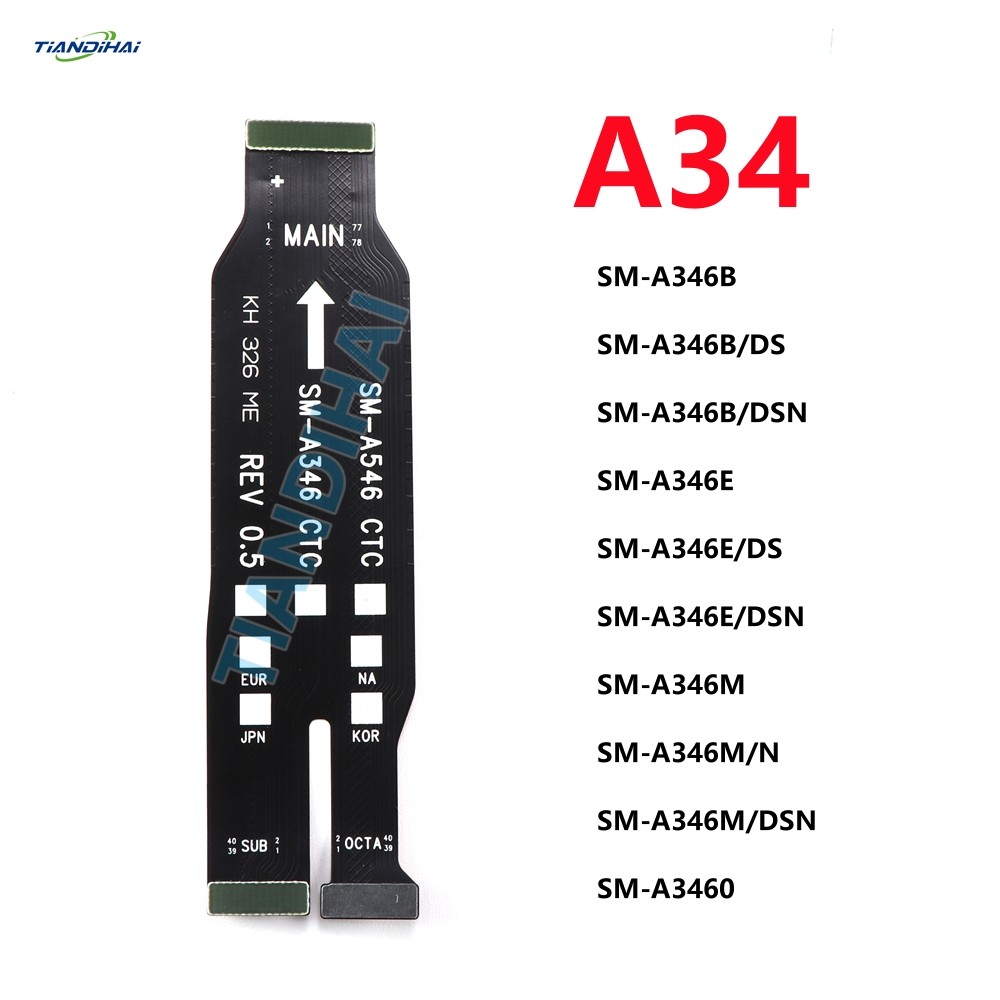 สําหรับ Samsung Galaxy A34 5G A346B A346E A346M A346 หลัก SUB สายชาร์จบอร์ดเชื่อมต่อ USB เมนบอร์ด Fl
