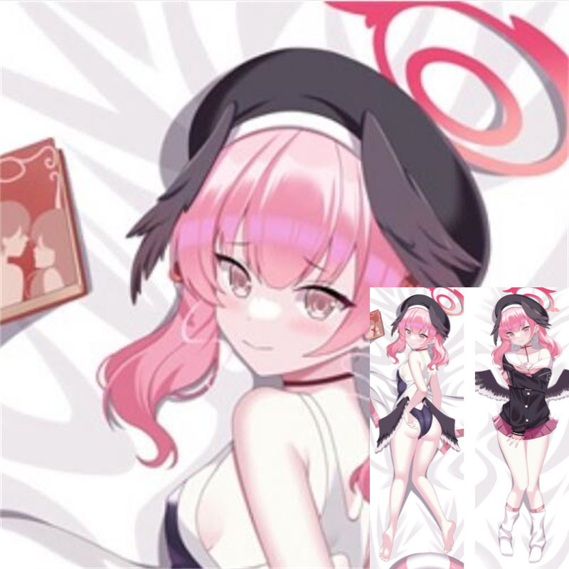 Shimoe Koharu Blue Archive Dakimakura ปลอกหมอนที่กําหนดเองนุ่มโยนเบาะกรณี 50*150 ซม.