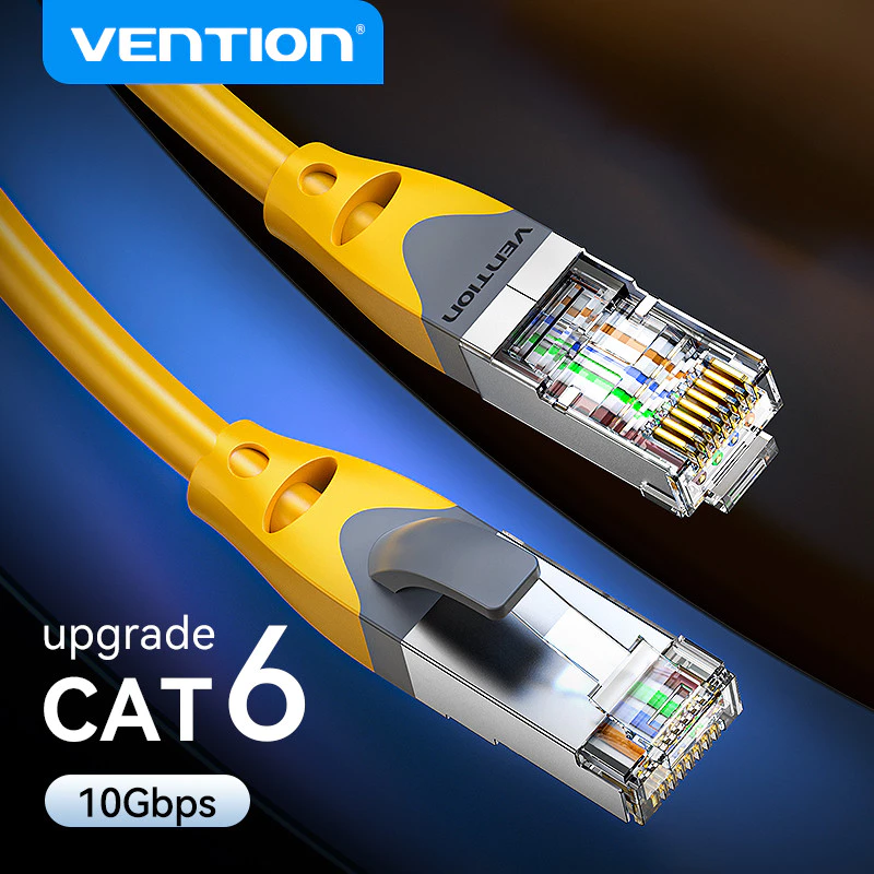 Vention สายอีเธอร์เน็ต CAT6A สายเคเบิลเครือข่าย SFTP Patch RJ45 Lan ความเร็วสูง 10Gbps 500Mhz สําหรับแล็ปท็อปพีซี
