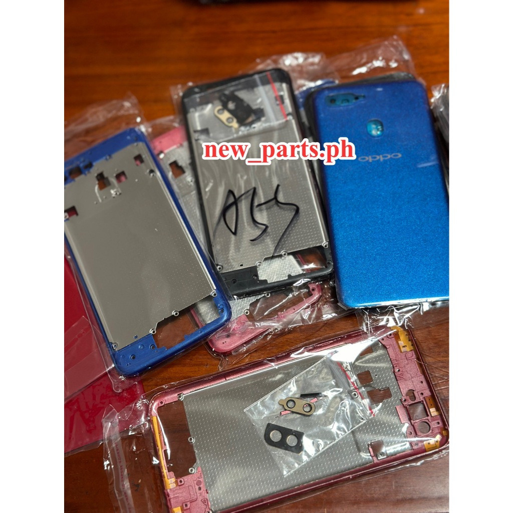 สําหรับ OPPO A5S ฝาหลังกรอบ LCD ด้านหน้าพร้อมเลนส์กล้องและปุ่ม