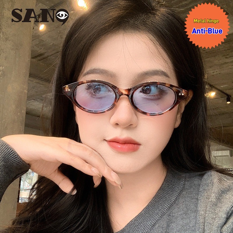 Ready Stock2025 ใหม่แฟชั่นรูปไข่กรอบเล็กแว่นตากันแดดผู้หญิงป้องกันรังสียูวี