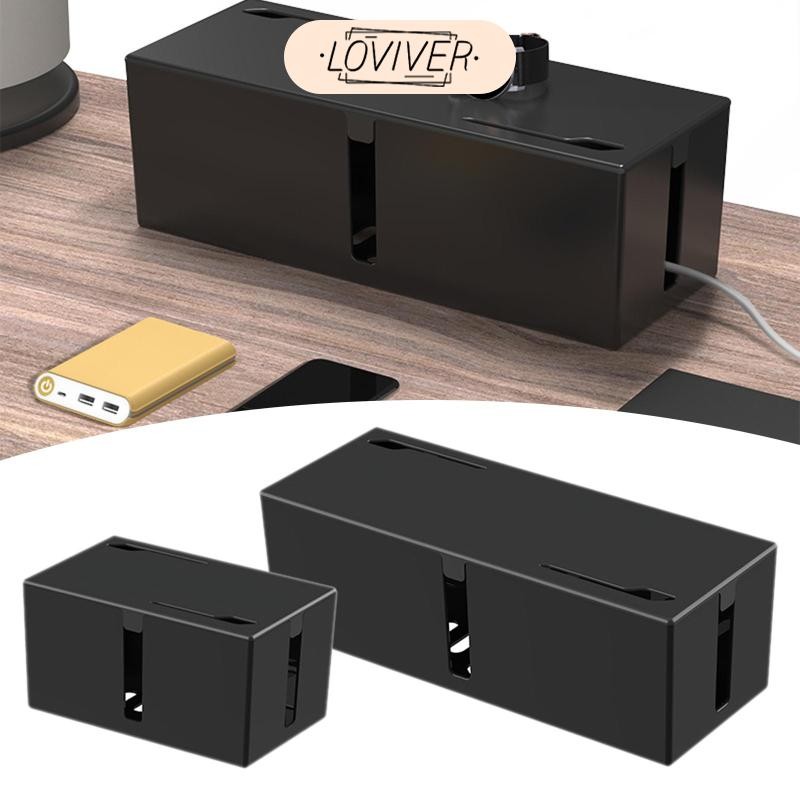 LOVIVER กล่องเก็บสายไฟกล่องแถบ,แถบซ่อนและปกปิดสายไฟ,กล่องจัดระเบียบสายไฟ,สําหรับโต๊ะ,บ้าน