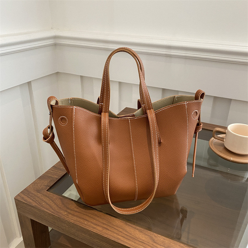 Mousoon Urban Wings Simple PU Leather Bucket Bag Magnetic Snap Closed Design