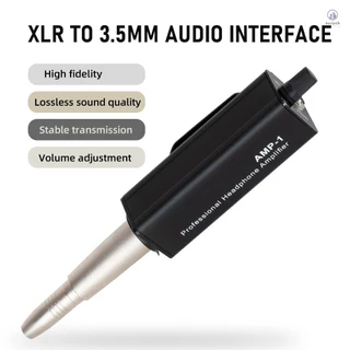 In-ear Monitor Amplifier ตัวแปลงเครื่องขยายเสียงหูแบบพกพา XLR ถึง 3.5 มม. ตัวแปลงเครื่องขยายเสียงหู Plug and Play Lossless Transmission สําหรับการแสดงบนเวทีการสร้างเพลง