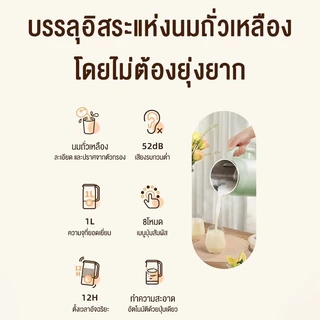 เครื่องทำนมถั่วเหลืองอัจฉริยะ 1200 มล. เครื่องทำนมถั่วเหลืองแบบมัลติฟังก์ชั่นสำหรับใช้ในครัวเรือน