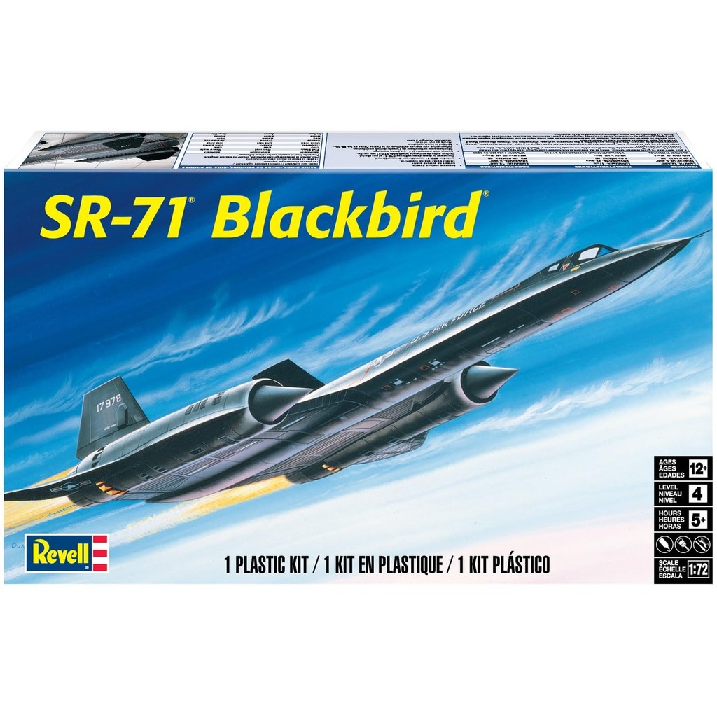 America Level 1/72 SR-71 Blackbird Model Kit