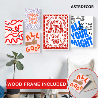 (พร้อมกรอบ)โปสเตอร์สีสดใสคําคมสร้างแรงบันดาลใจรักทั้งหมดที่ด…