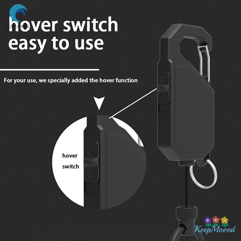 Keepmoved 1 PC Anti-Theft โลหะ Easy-to-Pull Buckle เชือกยืดหยุ่น Key Chain Sporty Retractable Key แหวน Anti Lost Easy ดึงหัวเข็มขัดใหม่